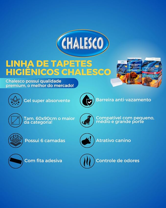 Tapete Higienico Chalesco Para Cães - 30 Unidades | 90x60cm