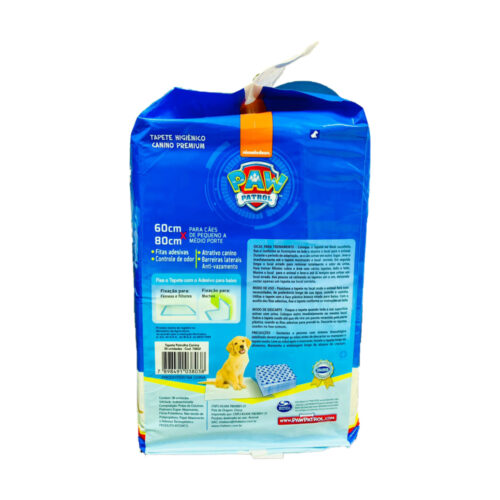Tapete Higiênico Patrulha Canina Pads Premium Chalesco - 30 Unidades | 60x80cm