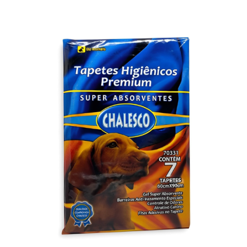 Tapete Higienico Chalesco Para Cães - 7 unidades | 90x60cm
